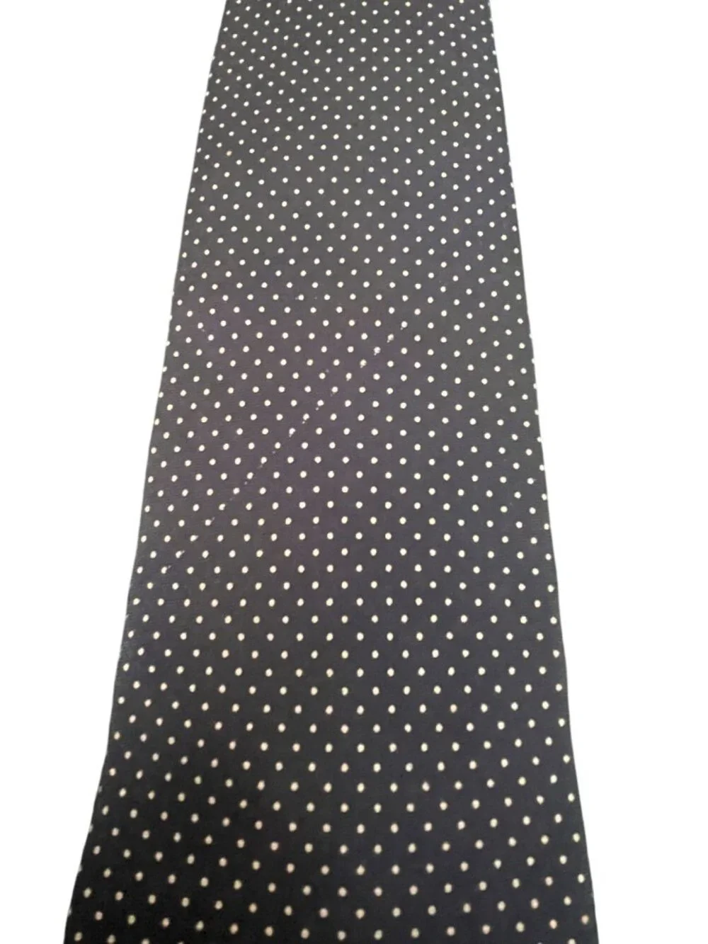 Claybrooke Navy Blue Polka Dot 100% Silk Handmade Mens Tie